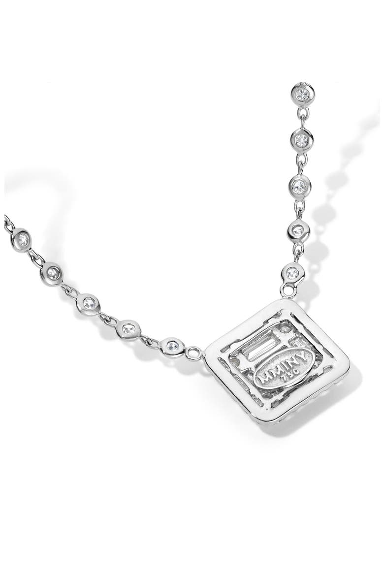 Clarity³ All Diamond Halo Cube 18K White Gold Pendant Necklace, Alternate, color, 18K WHITE GOLD