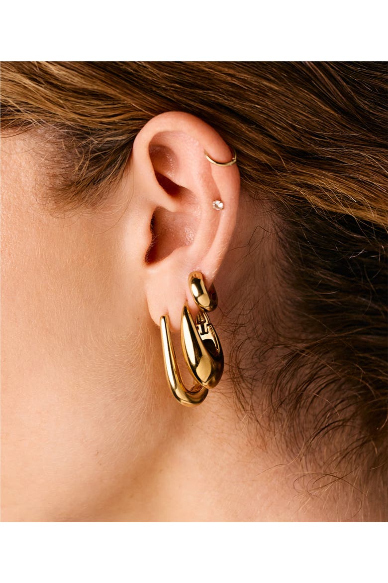 September Oval Earrings, Alternate, color, Gold