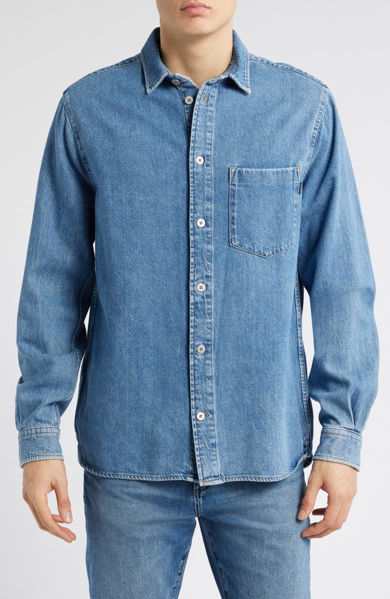 DL1961 Dominick Cotton & Lyocell Denim Button-Up Shirt, Alternate, color, Great Falls