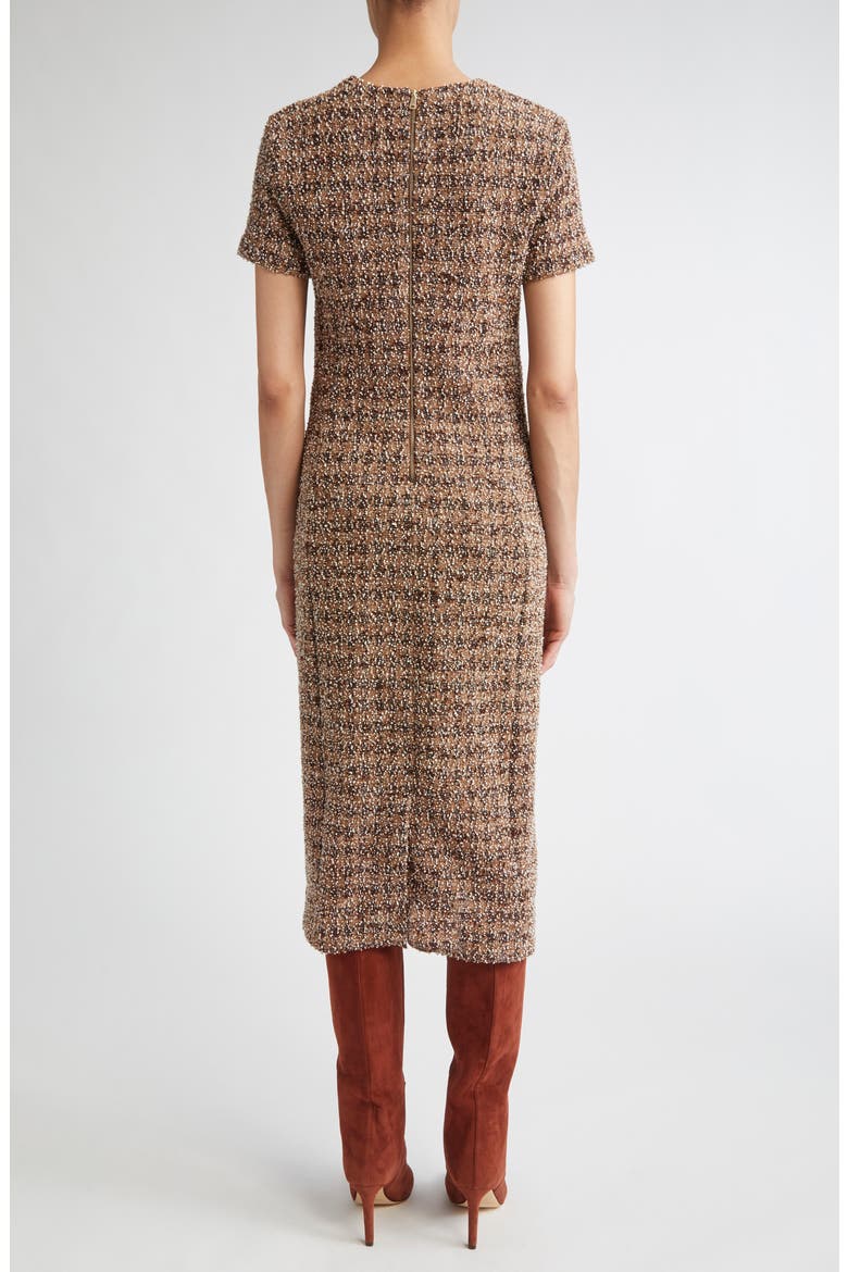 Giugno Bouclé Jersey Sheath Dress, Alternate, color, CAMEL