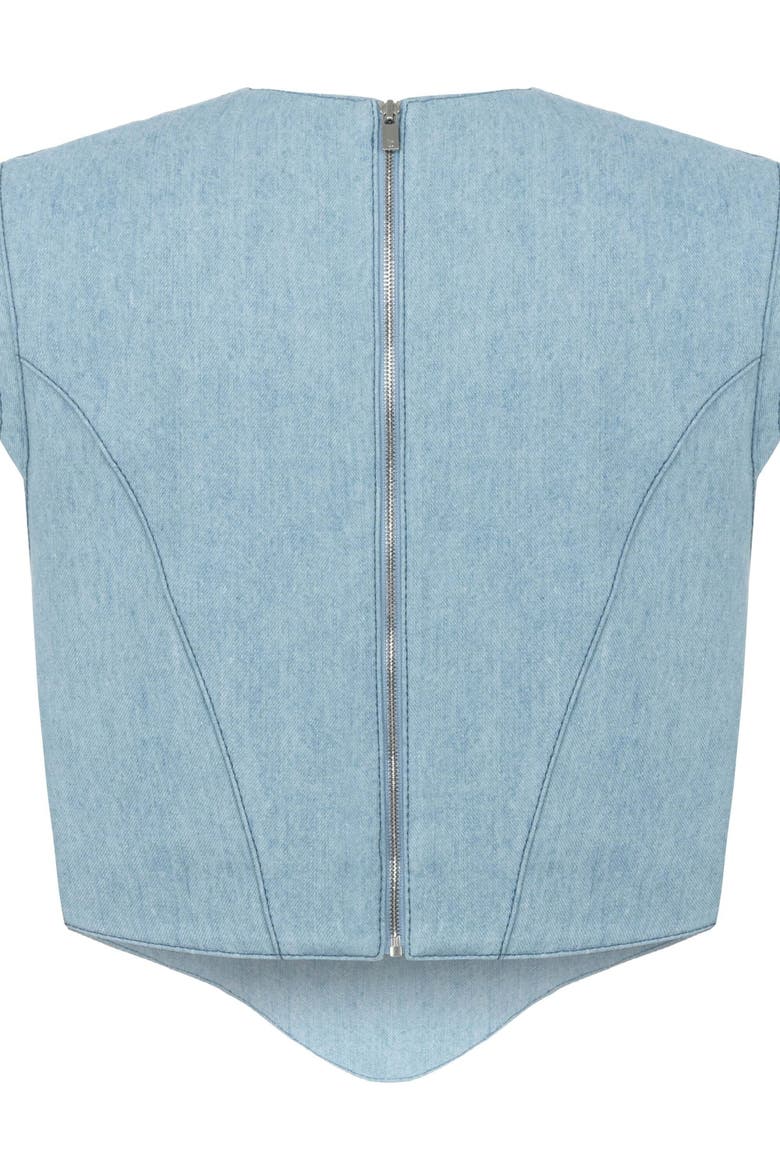 Marvel V Neck Top, Alternate, color, Ice Blue