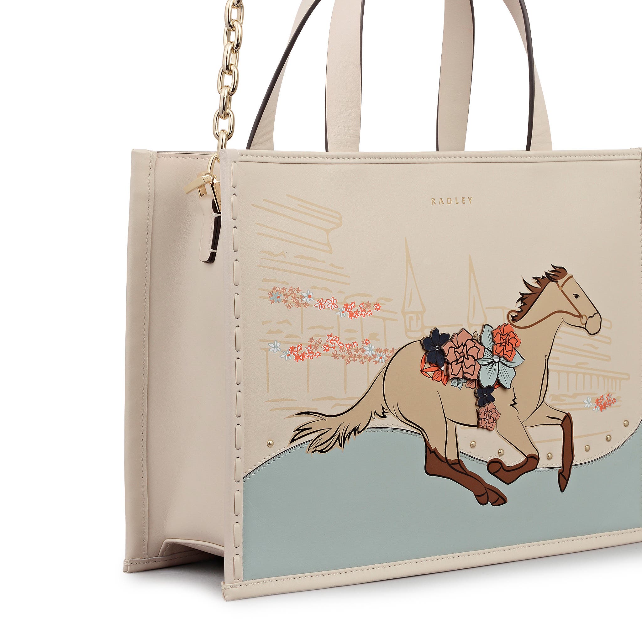 Radley Kentucky Derby Spring 2026 Small Ziptop Satchel Bag, Alternate, color, Salt