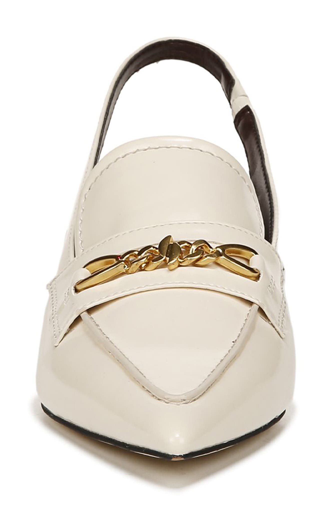 Diva Kitten Heel Pointed Toe Slingback Pump, Alternate, color, VANILLA