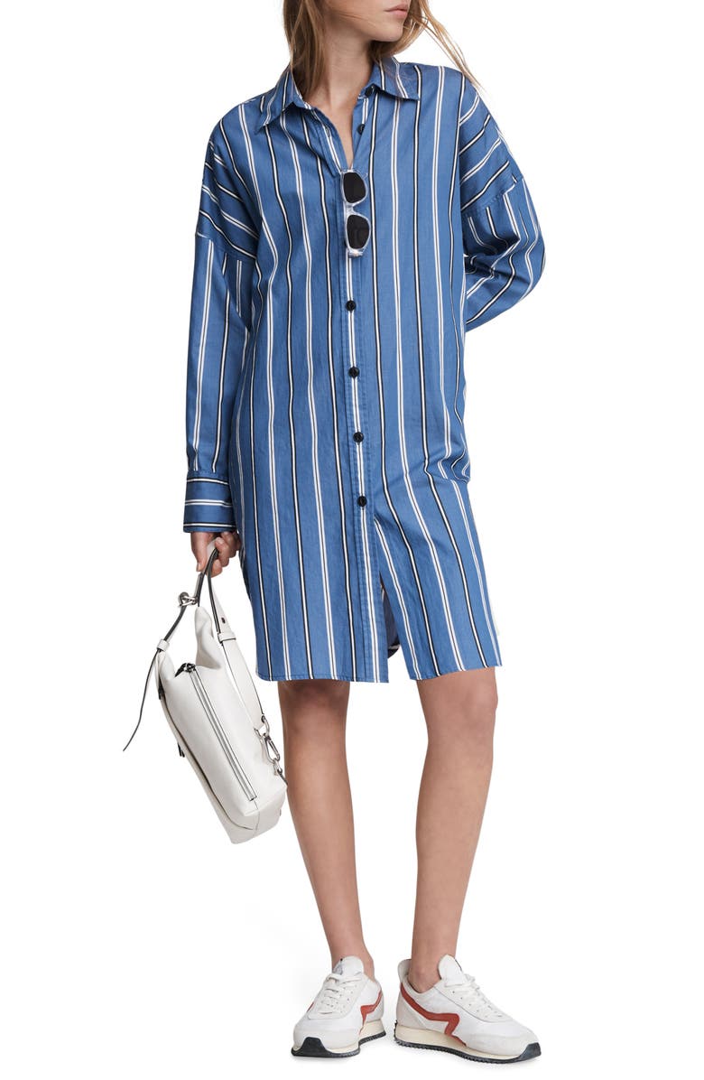 rag & bone Sandra Stripe Shirtdress, Main, color,
