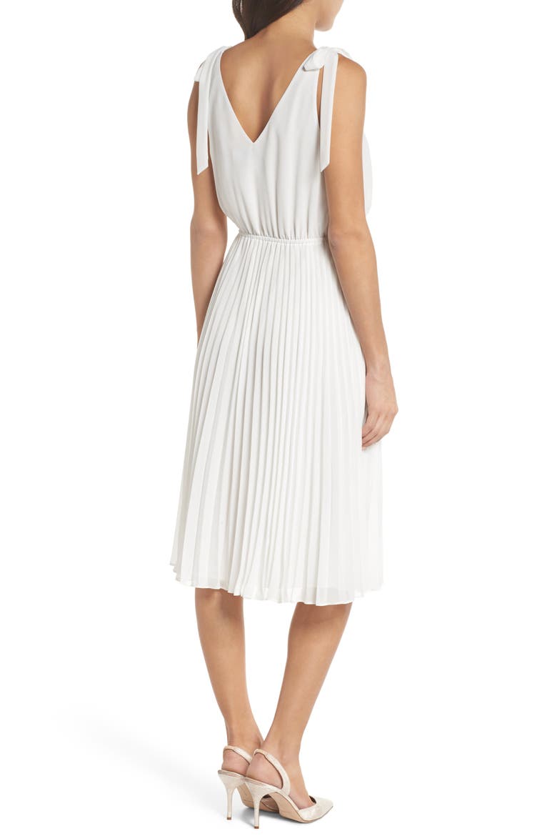 The Left Bank Pleat Dress, Alternate, color, WHITE