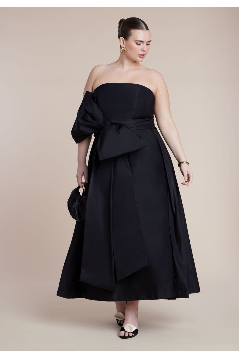 Dramatic Bow Gown, Alternate, color, BLACK ONYX