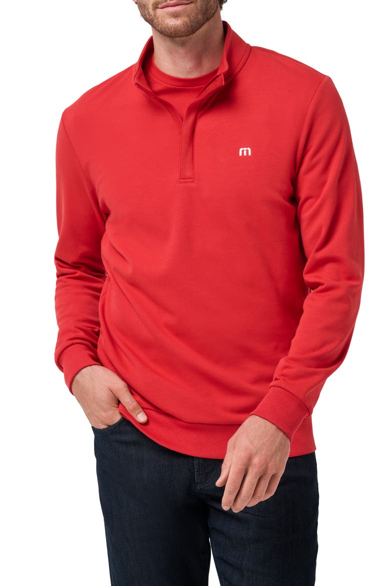 Cloud 2.0 Quarter Zip Pullover, Main, color, POMPEIAN RED