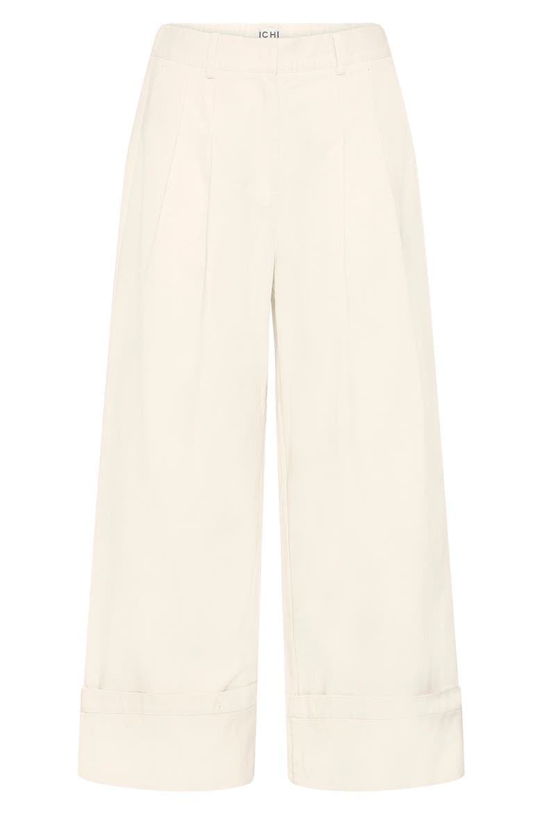 Ihgazto High Waist Wide Leg Cuff Pants, Alternate, color, ALMOND MILK