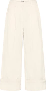 ICHI Ihgazto High Waist Wide Leg Cuff Pants
