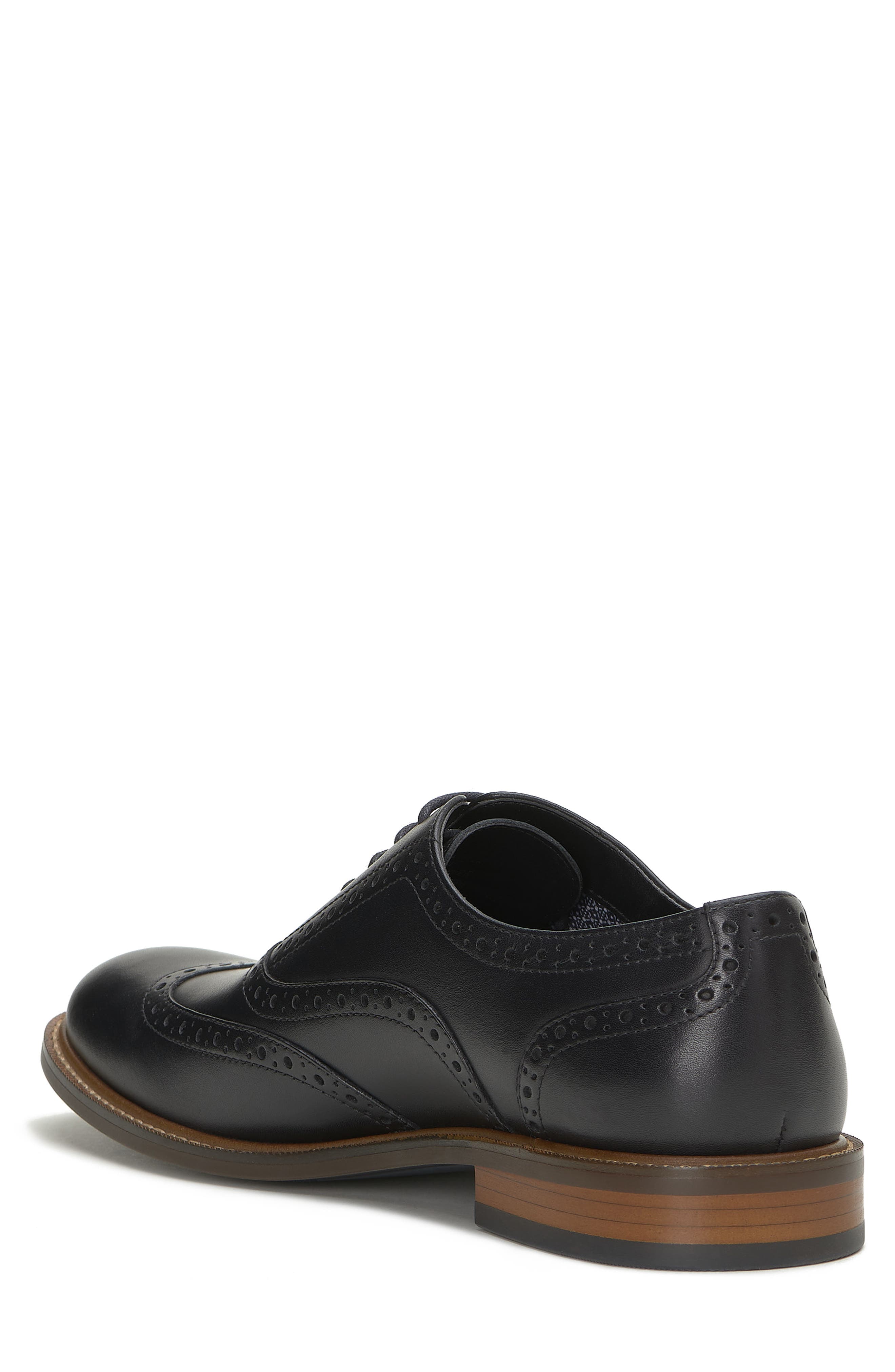Vince Camuto Lazzarp Leather Oxford Shoe, Alternate, color, Black/ Black