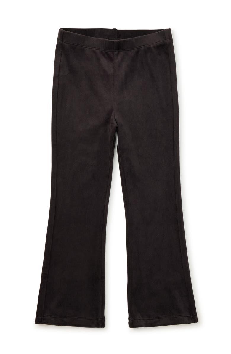 Tea Collection Very Velour Flare Pants, Main, color, Jet Black