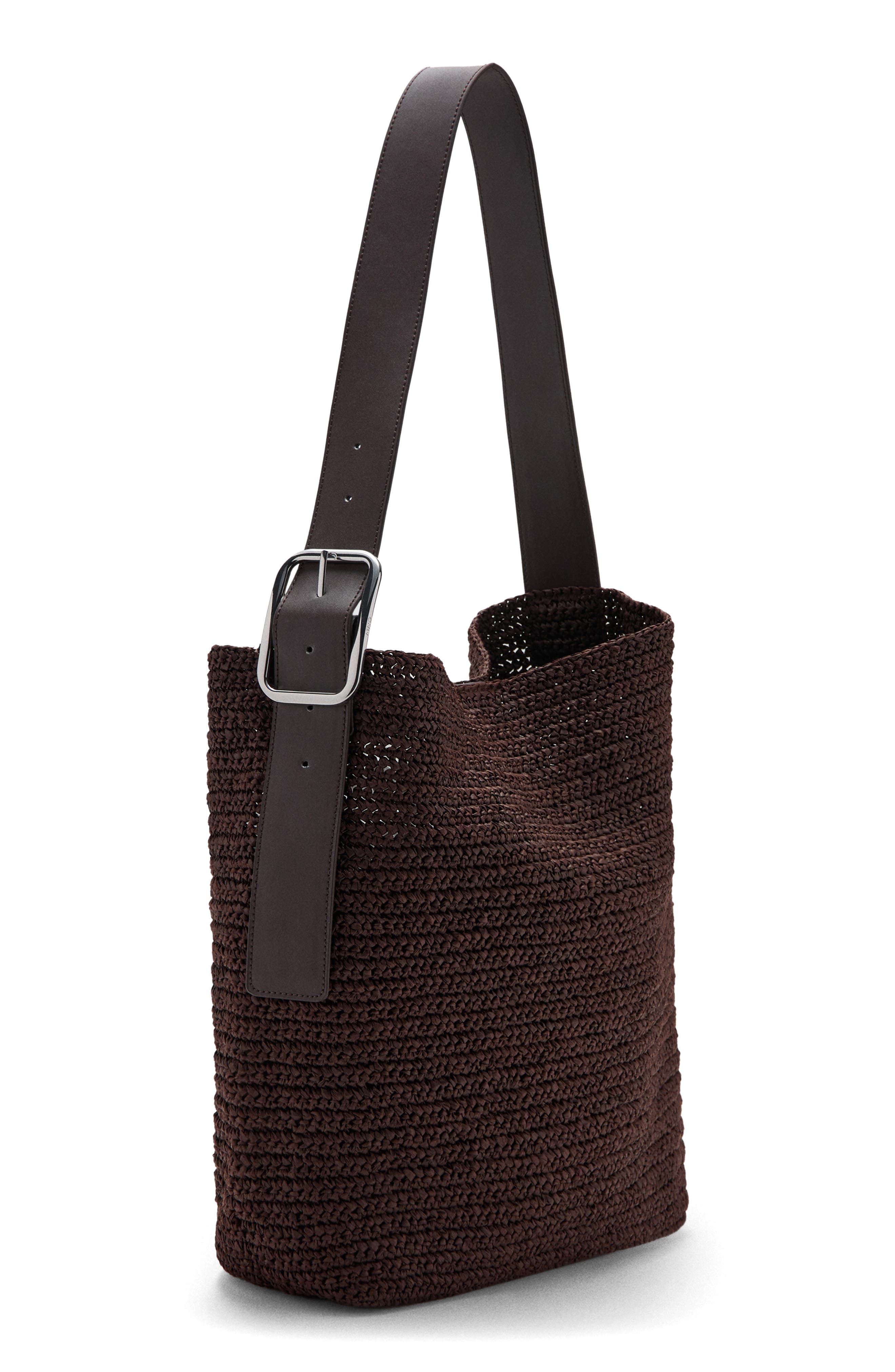 Natural Fiber Shopper Bag, Alternate, color, CHOCOLATE