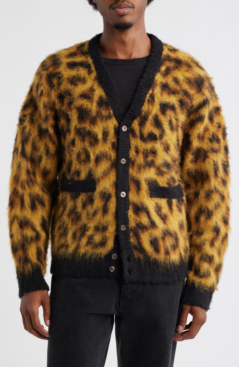 Obey Patron Cardigan, Alternate, color, Leopard