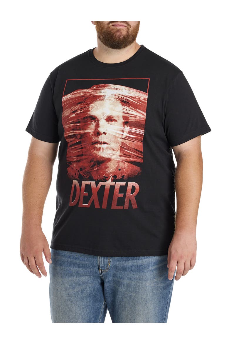 Big & Tall Dexter Graphic Tee, Main, color, BLACK