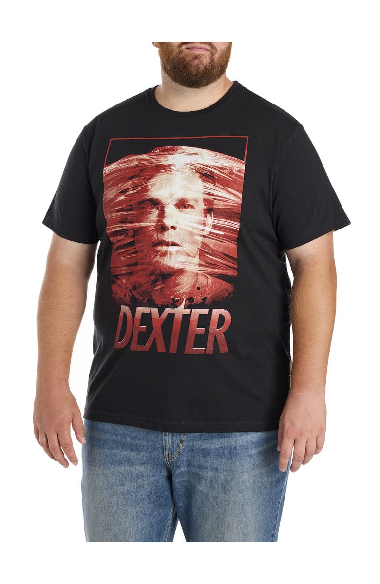 True Nation by DXL Big & Tall Dexter Graphic Tee, Main, color, Black