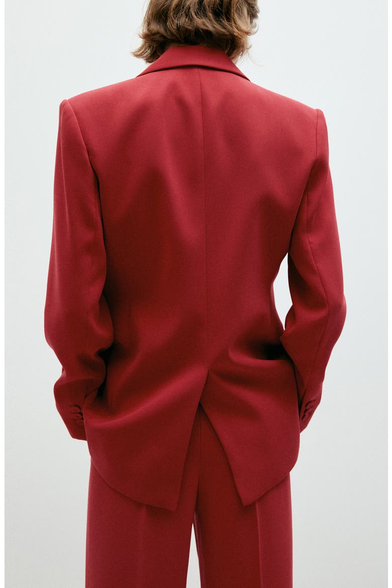 Iguana One Button Blazer, Alternate, color, RED