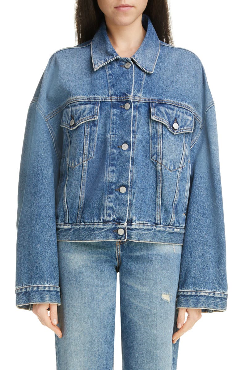 Acne Studios Morris Denim Trucker Jacket, Main, color, 