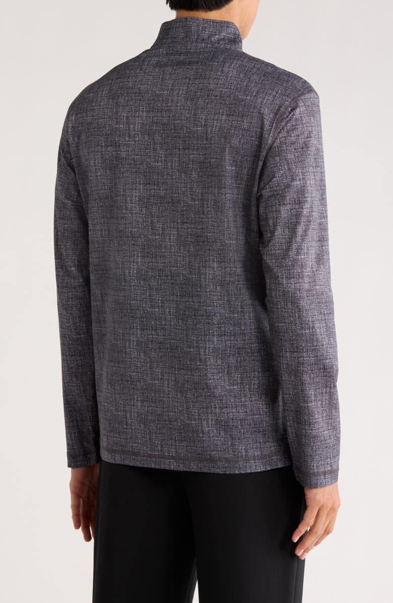 Bugatchi Stretch Cotton Quarter Zip Pullover, Alternate, color, Graphite