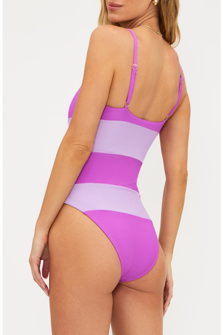 Calista One-Piece Swimsuit, Alternate, color, LAVENDER