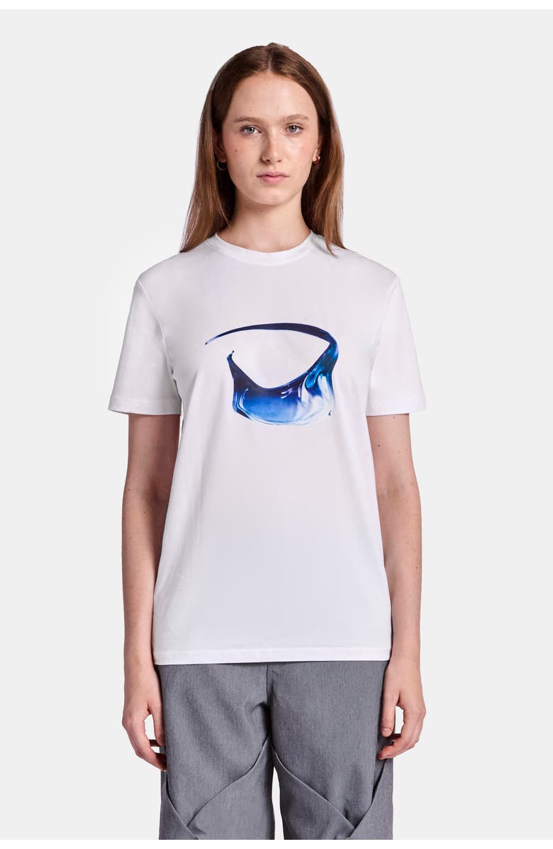 KATE BARTON Pierced Glass Bag Unisex T-shirt, Main, color, White