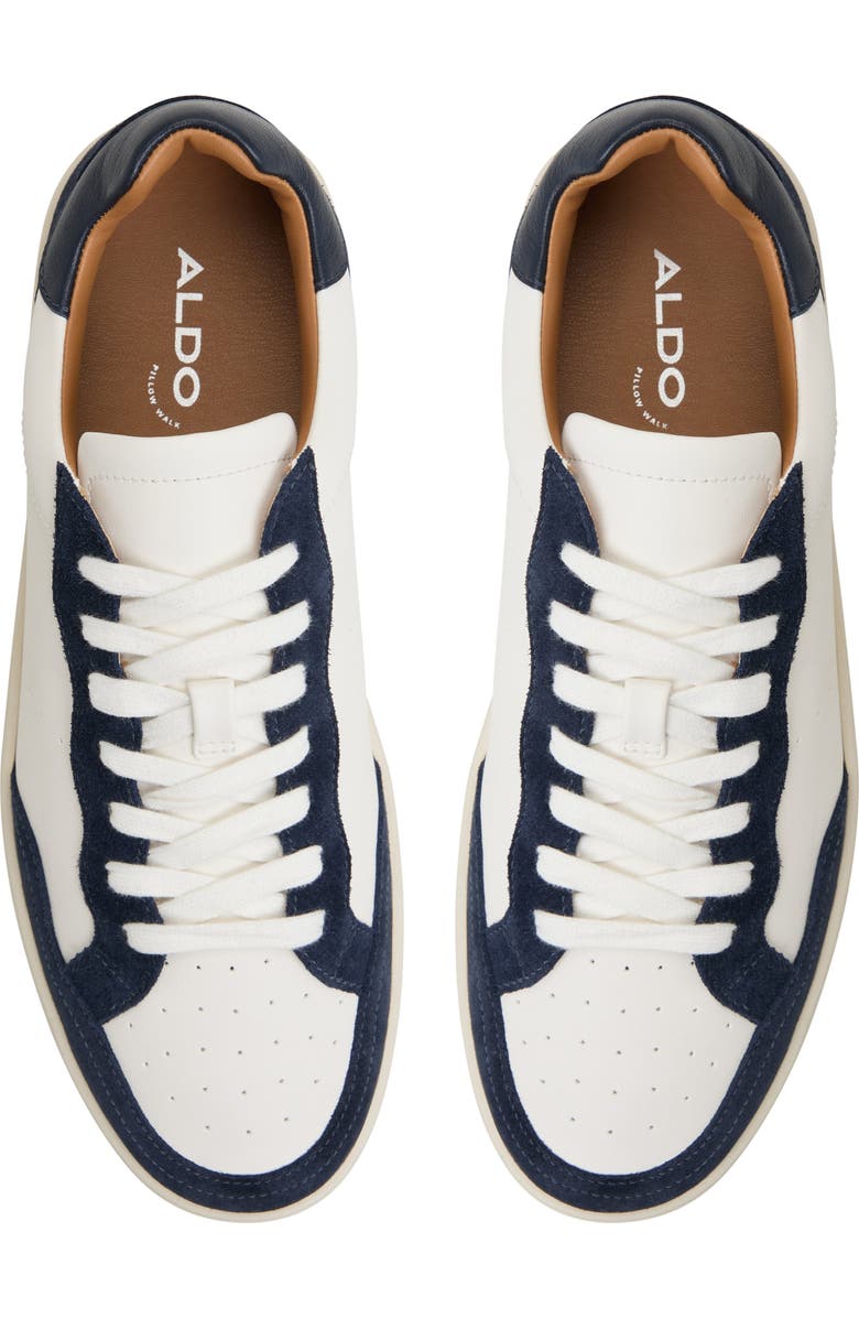 ALDO Wildbrook Sneaker, Alternate, color, Tofu/ Navy 2 Synthetic Mix Mat