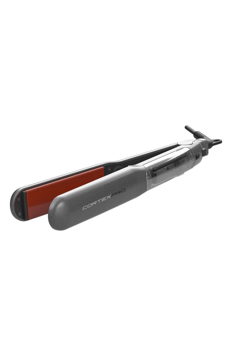 CORTEX BEAUTY PROSteamer 1 1/4-Inch Thermolon Plated Argan Infusion Vapor Flat Iron Set, Alternate, color, Gray