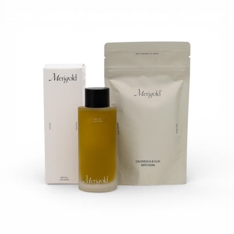 Bath Oil Calendula and Clay Bath Soak Bundle