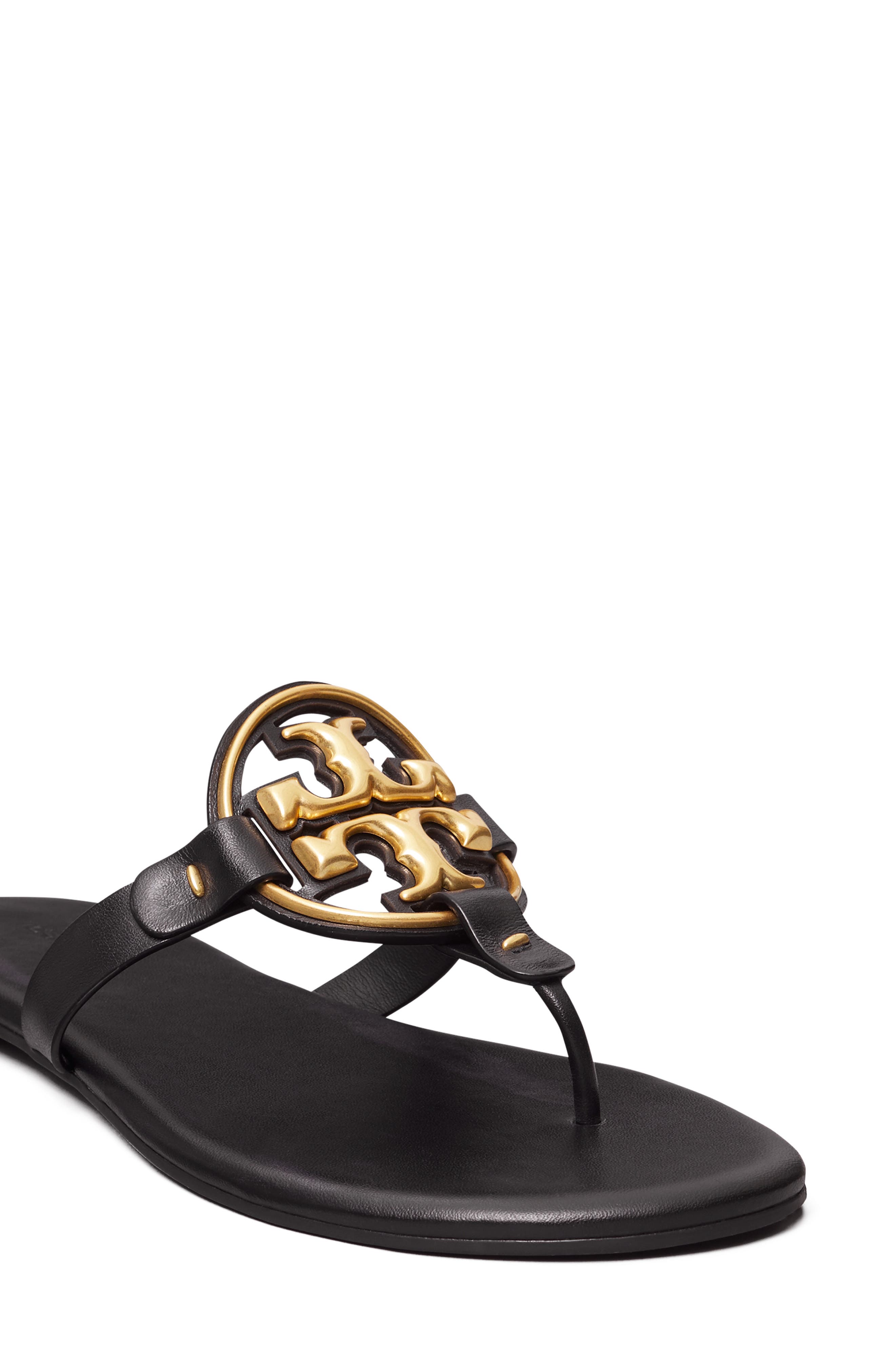 Tory Burch Metal Miller Soft Leather Sandal, Alternate, color, 