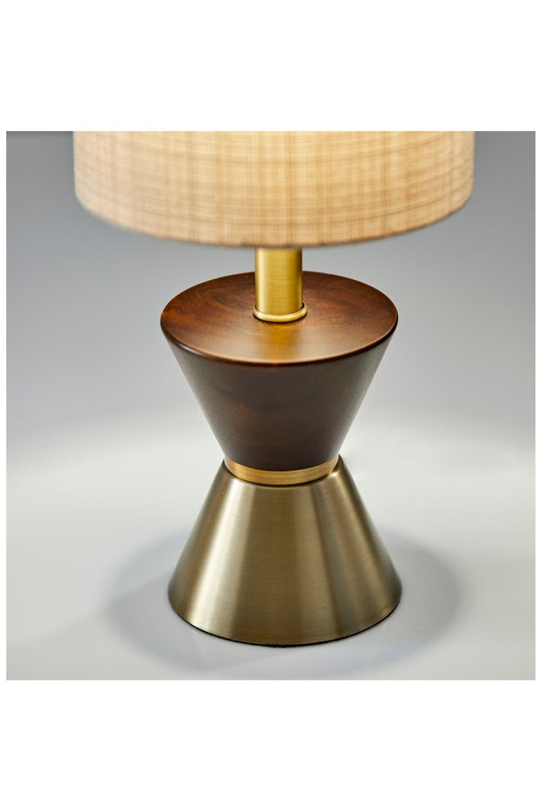 Carmen Table Lamp, Alternate, color, ANTIQUE BRASS/ WALNUT WOOD