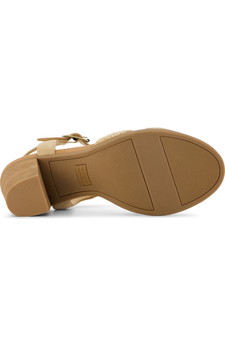 TOMS Majorca Ankle Strap Sandal, Alternate, color, Medium Beige Crochet