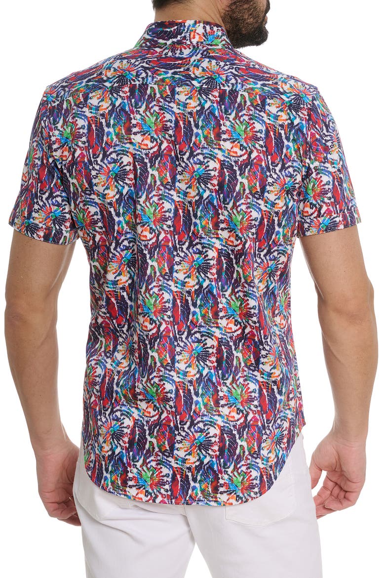 Abstract Short Sleeve Shirt, Alternate, color, BLUE MULTI