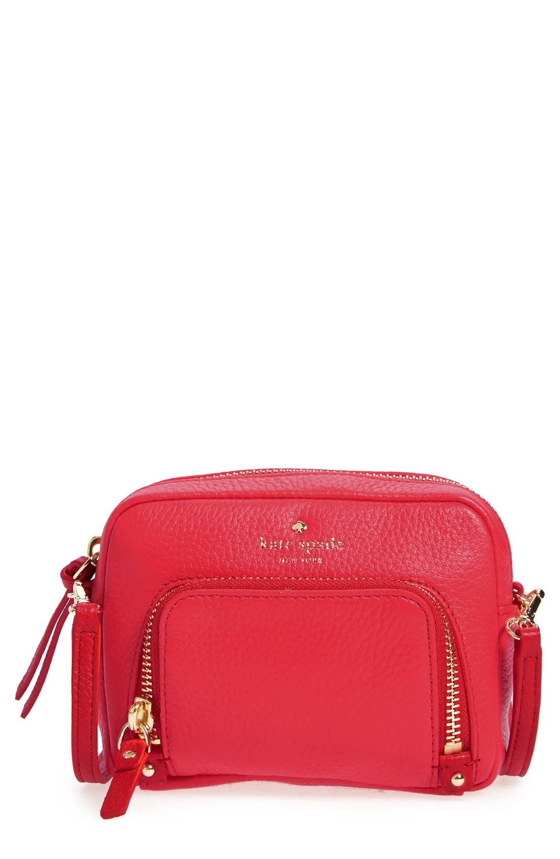 'cobble hill - mini rosie' crossbody bag, Main, color, CRAB RED/ PARROT FEATHER