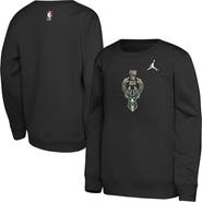 Jordan Brand Youth Jordan Brand Black Milwaukee Bucks Courtside Statement Edition Sweatshirt