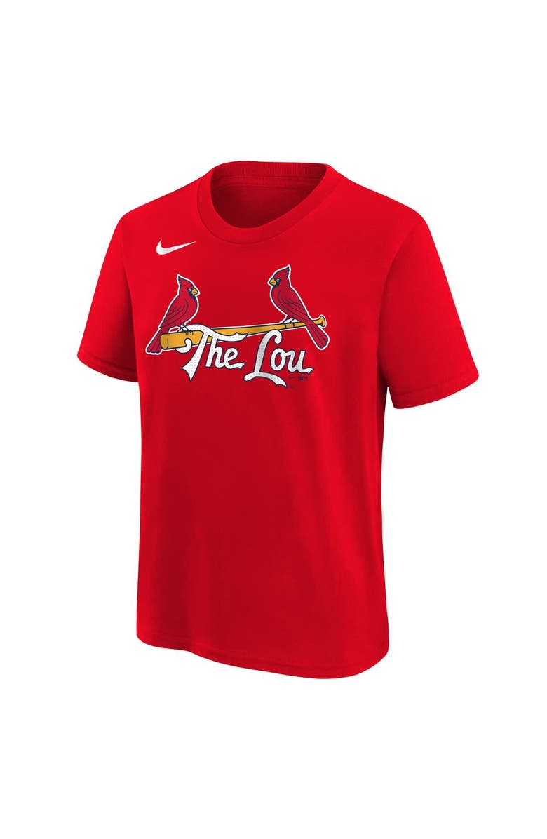 Nike Youth Nike Lars Nootbaar Red St. Louis Cardinals Fuse City Connect Name & Number T-Shirt, Alternate, color, 