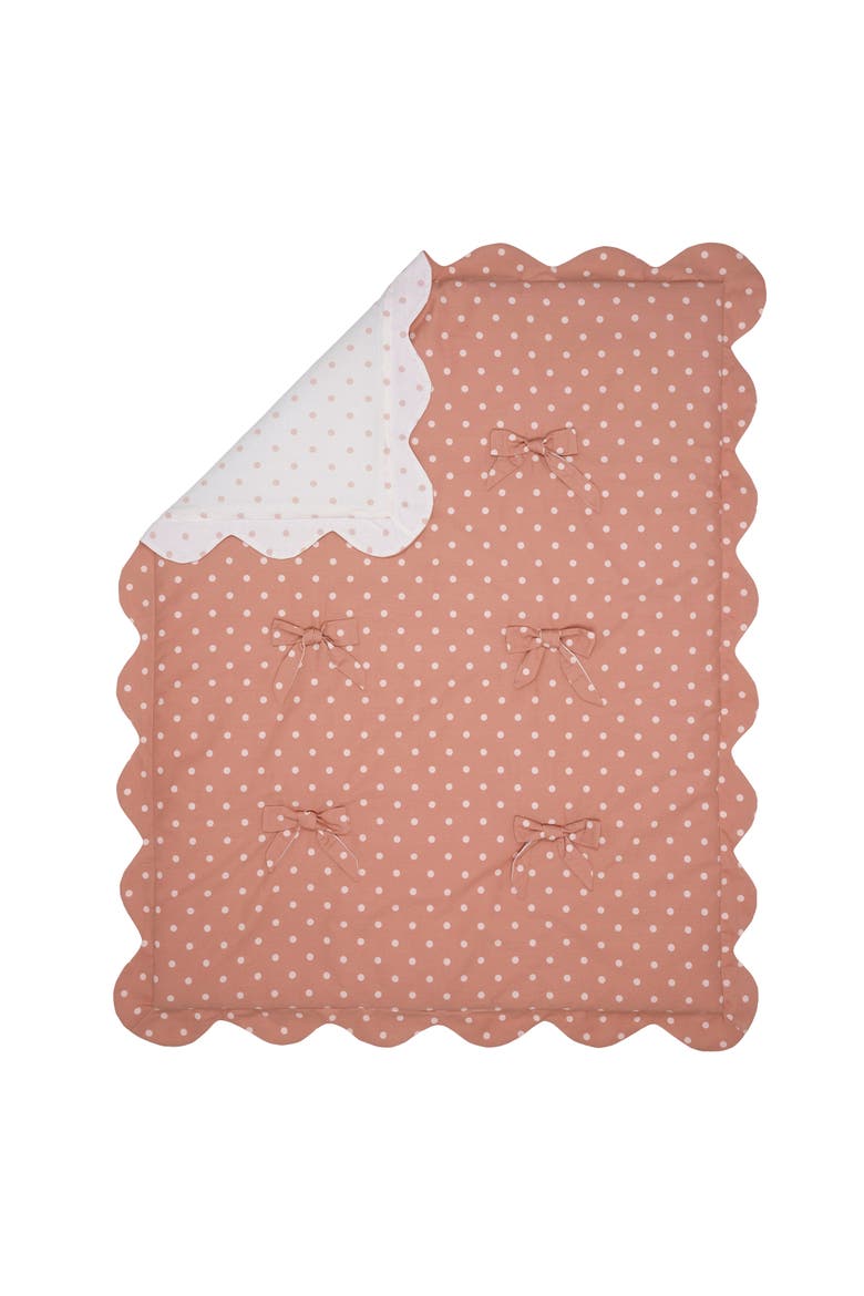 Coco 3-Piece Reversible Cotton Polka Dot Baby Crib Bedding Set, Alternate, color, Brown
