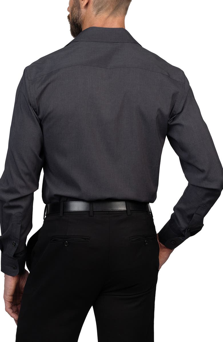 Eddie Bauer Trim Fit Dress Shirt, Alternate, color, Black