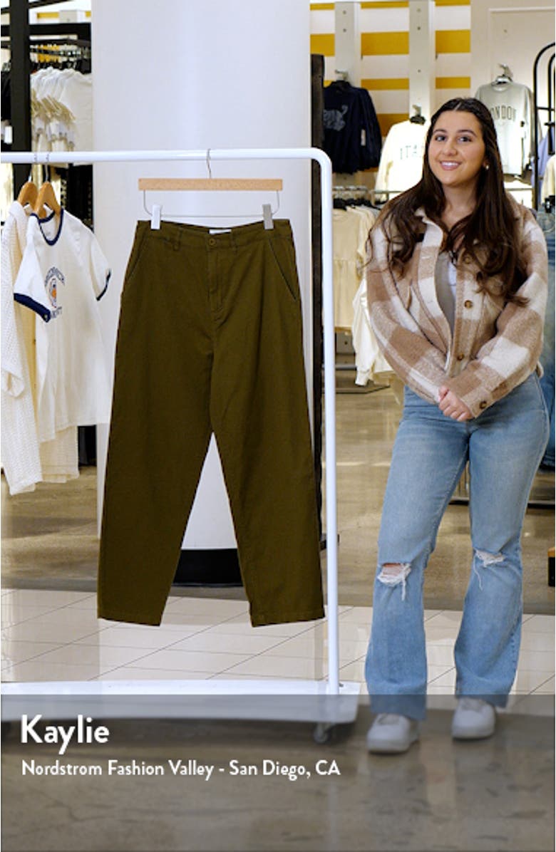 High Waist Cotton Chino Pants, sales video thumbnail