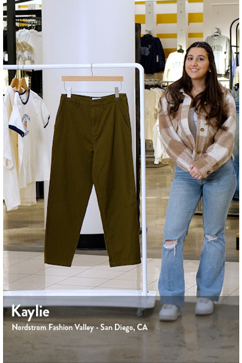 High Waist Cotton Chino Pants video