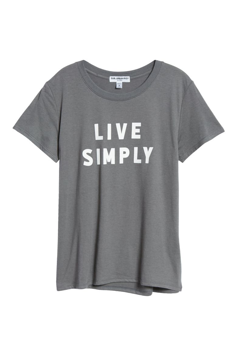 Live Simply Graphic Tee, Alternate, color, THUNDERSTORM