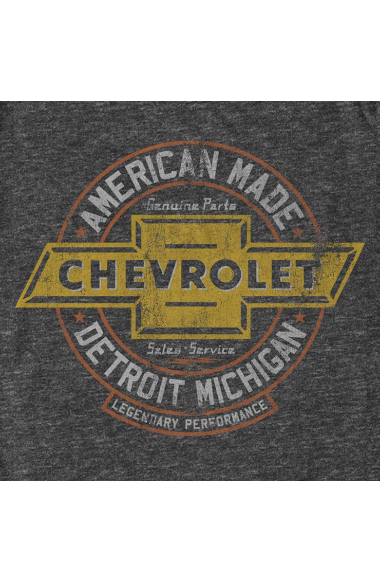 General Motors Men's General Motors American Made Distressed Logo  Graphic T-Shirt, Alternate, color, Charcoal Heather