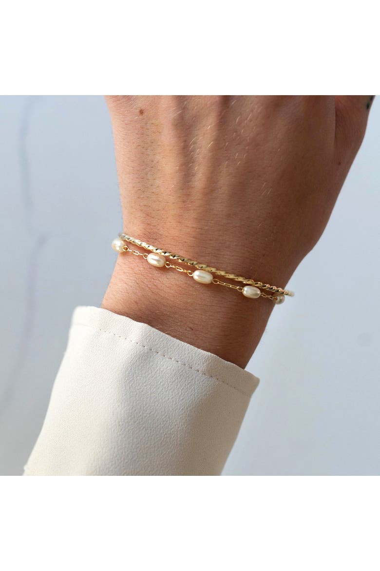 The Heirloom Pearl Chain Bracelet, Alternate, color, Gold