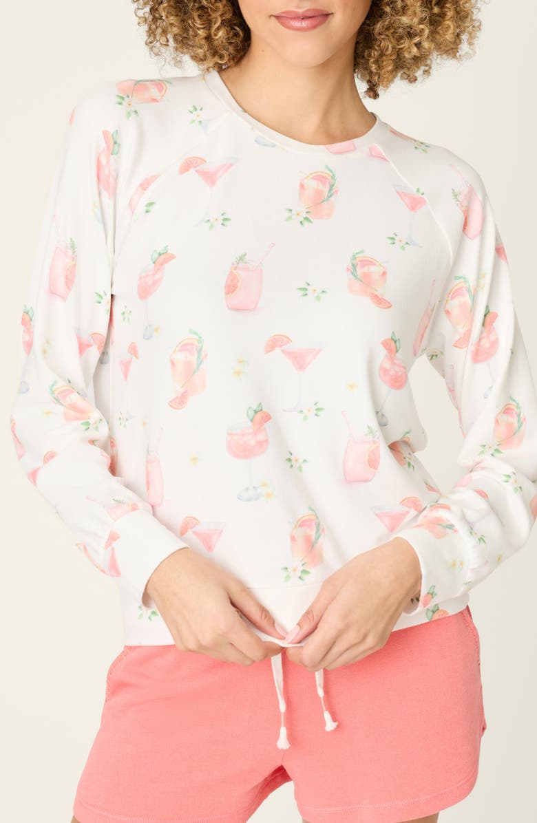 PJ Salvage Paloma Mama Long Sleeve Lounge Top, Main, color, Ivory