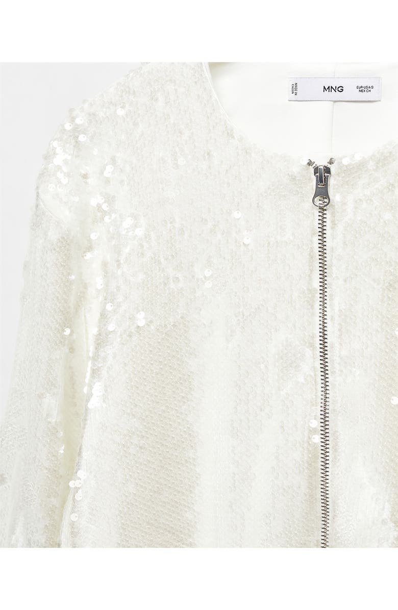 MANGO Sequin Bomber Jacket, Alternate, color,