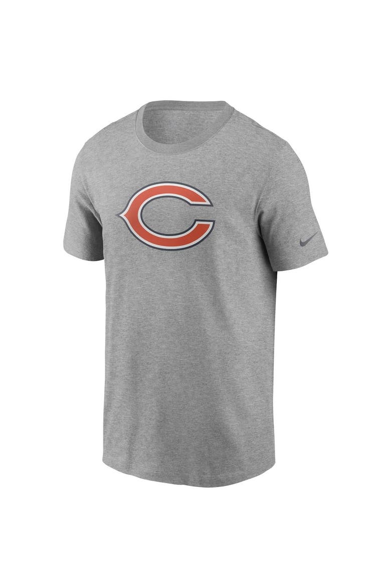 Men's Nike Heathered Gray Chicago Bears Primary Logo T-Shirt, Alternate, color, HEATHER GRAY