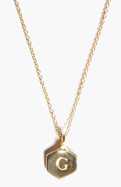 Odette New York Monogram Charm Necklace In Letter G