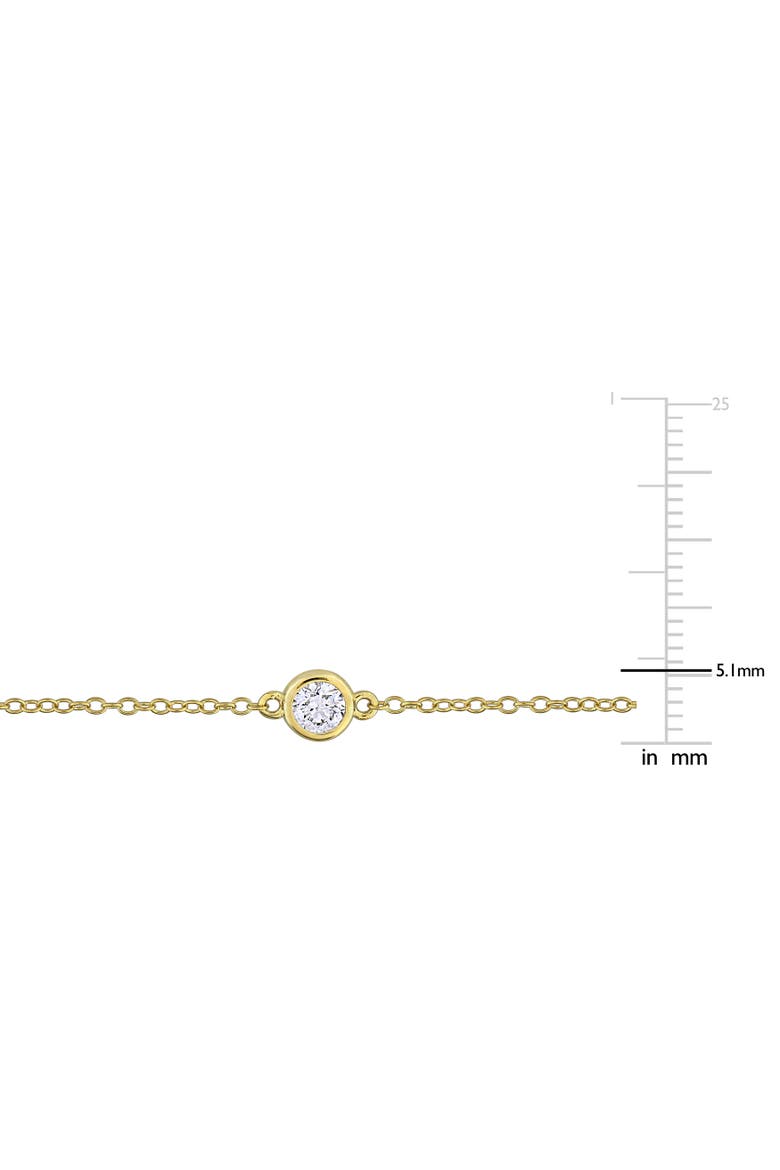 1 CTW Lab-Grown Diamond Station Necklace, Alternate, color, Yellow-Plated
