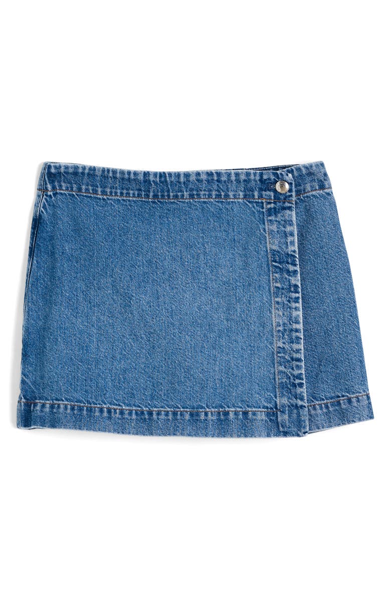 Madewell Denim Wrap Mini Skort, Alternate, color, Midvale Wash