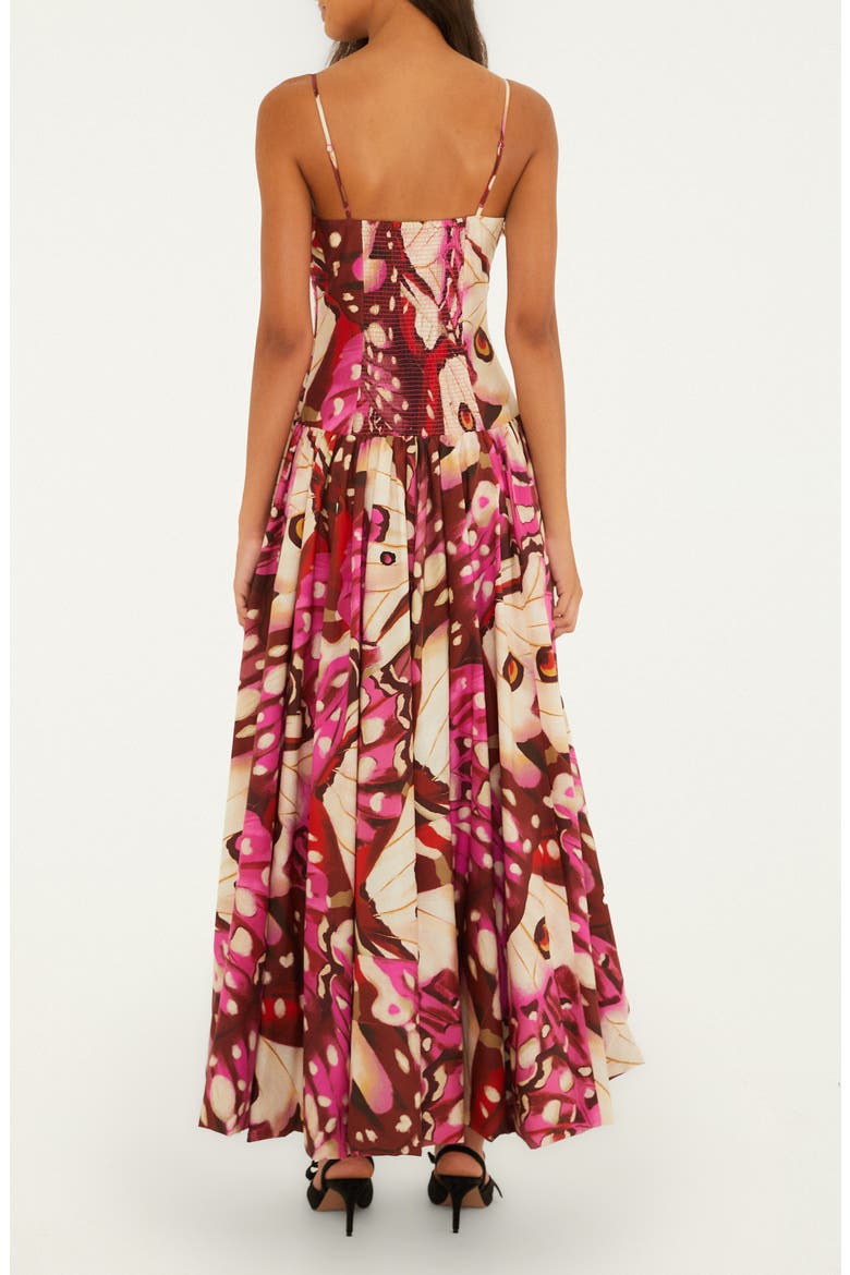 Borbofly Balloon Maxi Dress, Alternate, color, BORBOFLY RED