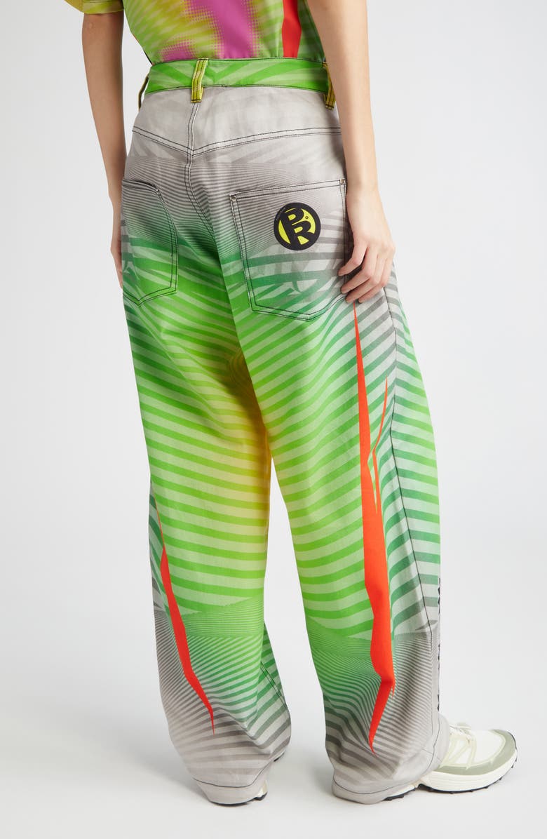 Paolina Russo Baggy Wide Leg Jeans, Alternate, color, Green