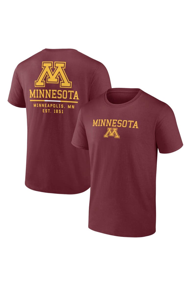 Men's Fanatics Branded Maroon Minnesota Golden Gophers Game Day 2-Hit T-Shirt, Main, color, Maroon